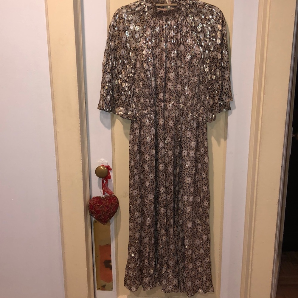 Kate Spade ♠️ Floral Park clip midi dress